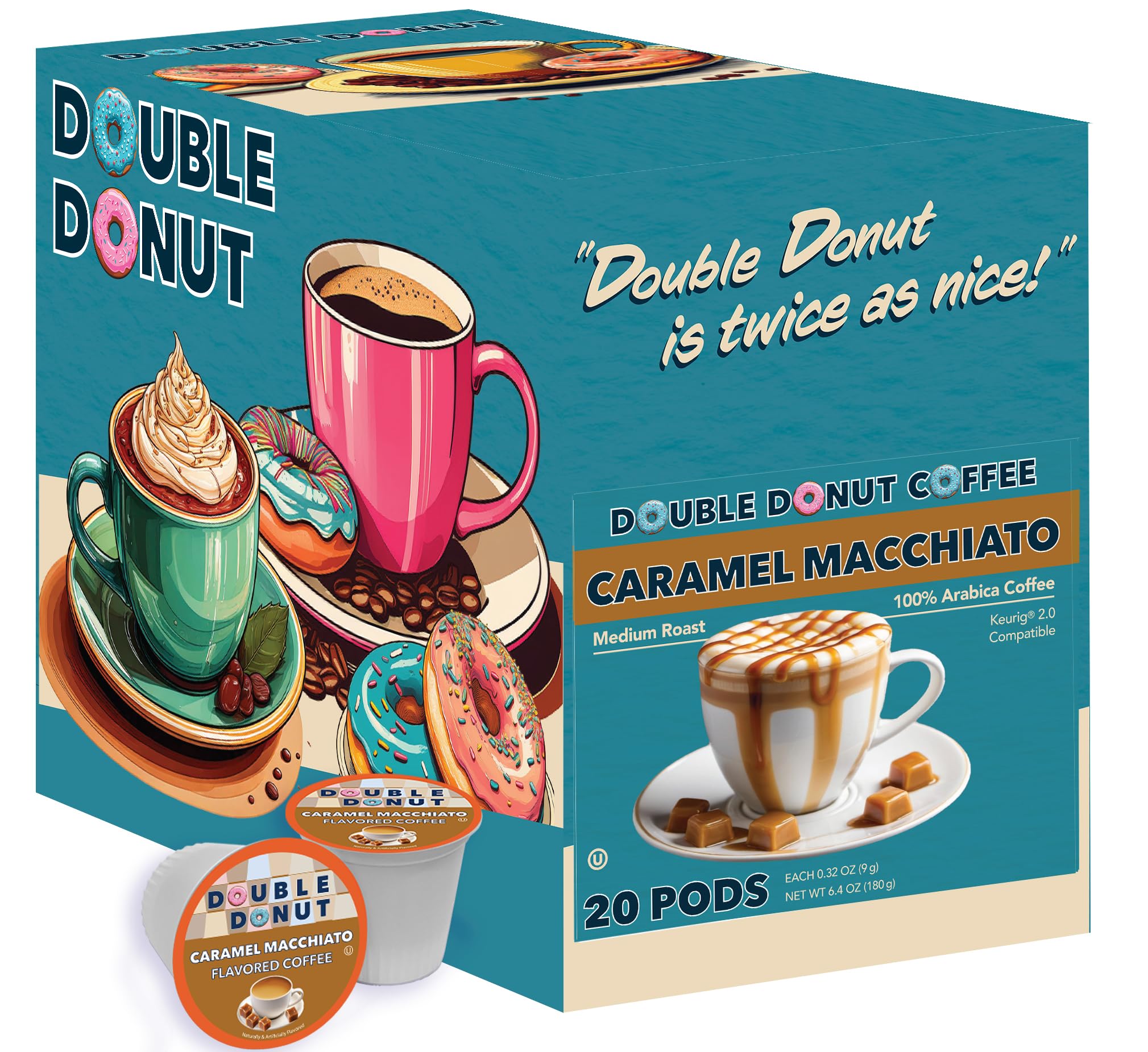 Double Donut Keurig-compatible pod ready for single-serve brewers