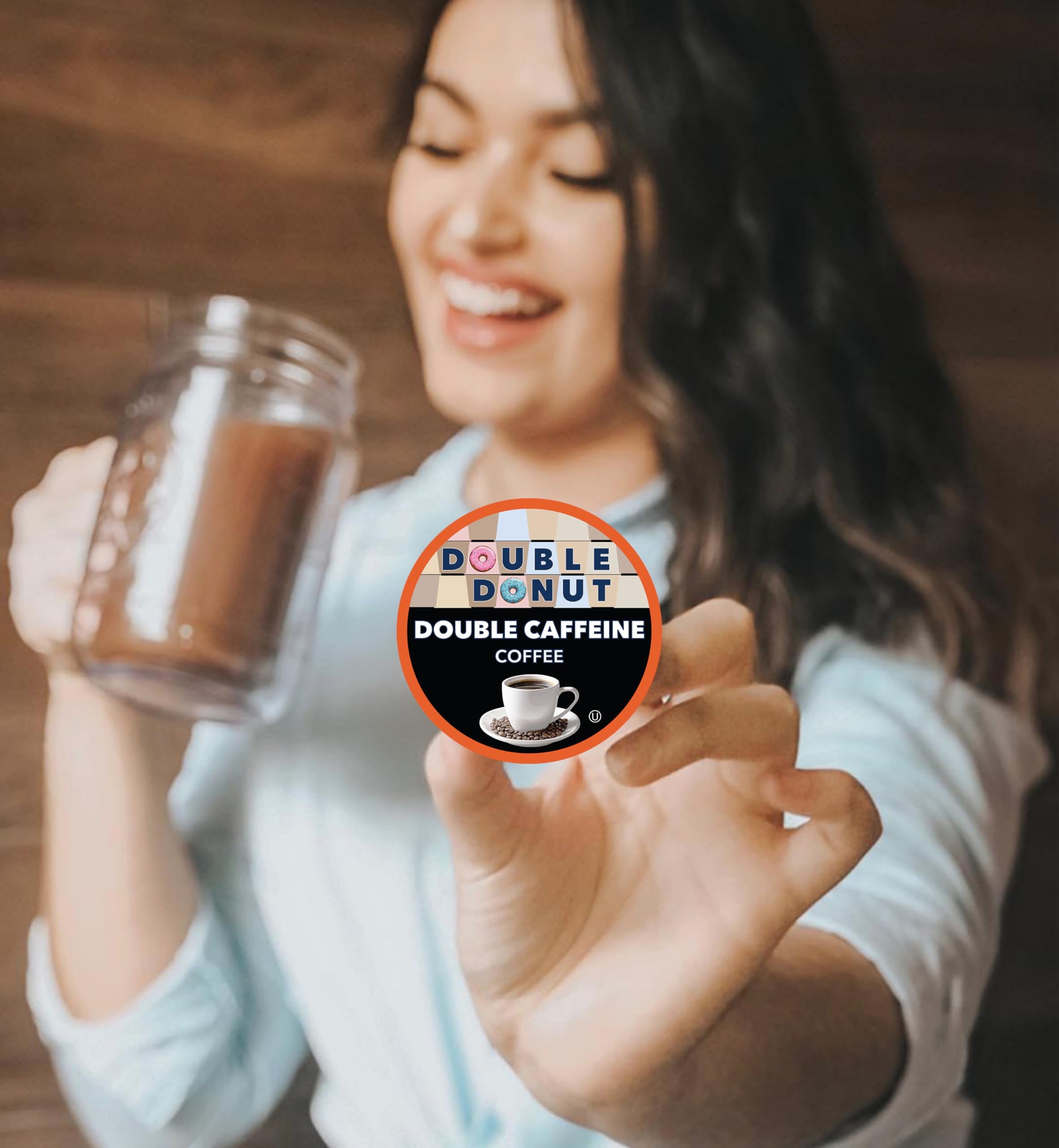 Double Donut Coffee 100% Arabica pods delivering smooth, rich flavor