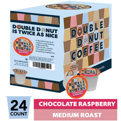 Double Donut Coffee medium roast cup captures warm berry-chocolate notes in every sip.