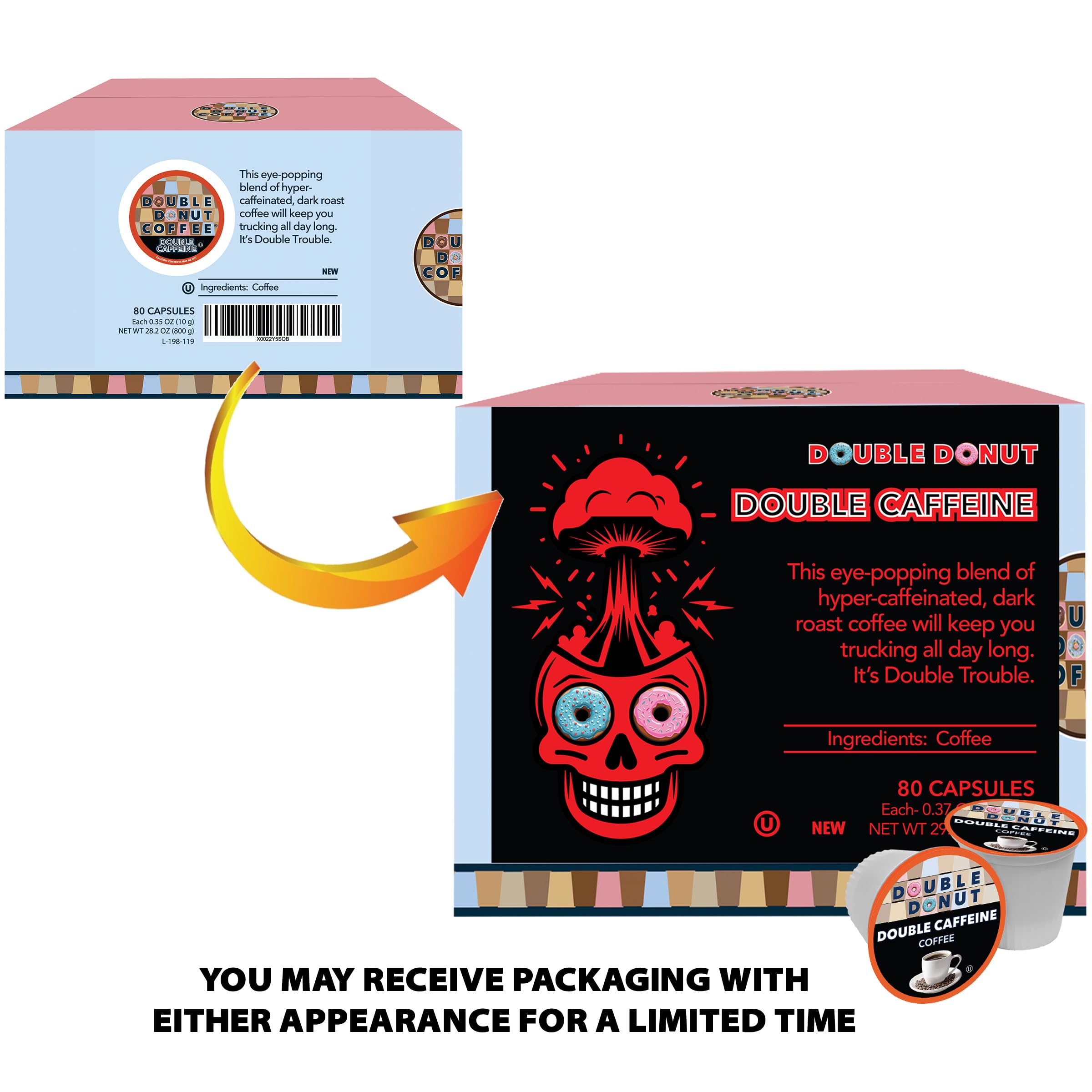 Double Donut Coffee bulk recyclable capsules for easy organizing