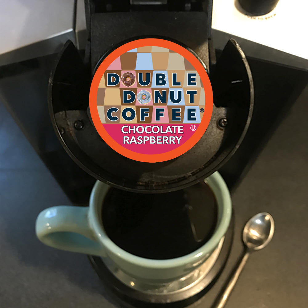 Double Donut Coffee steaming cup evokes comforting bakery mornings.