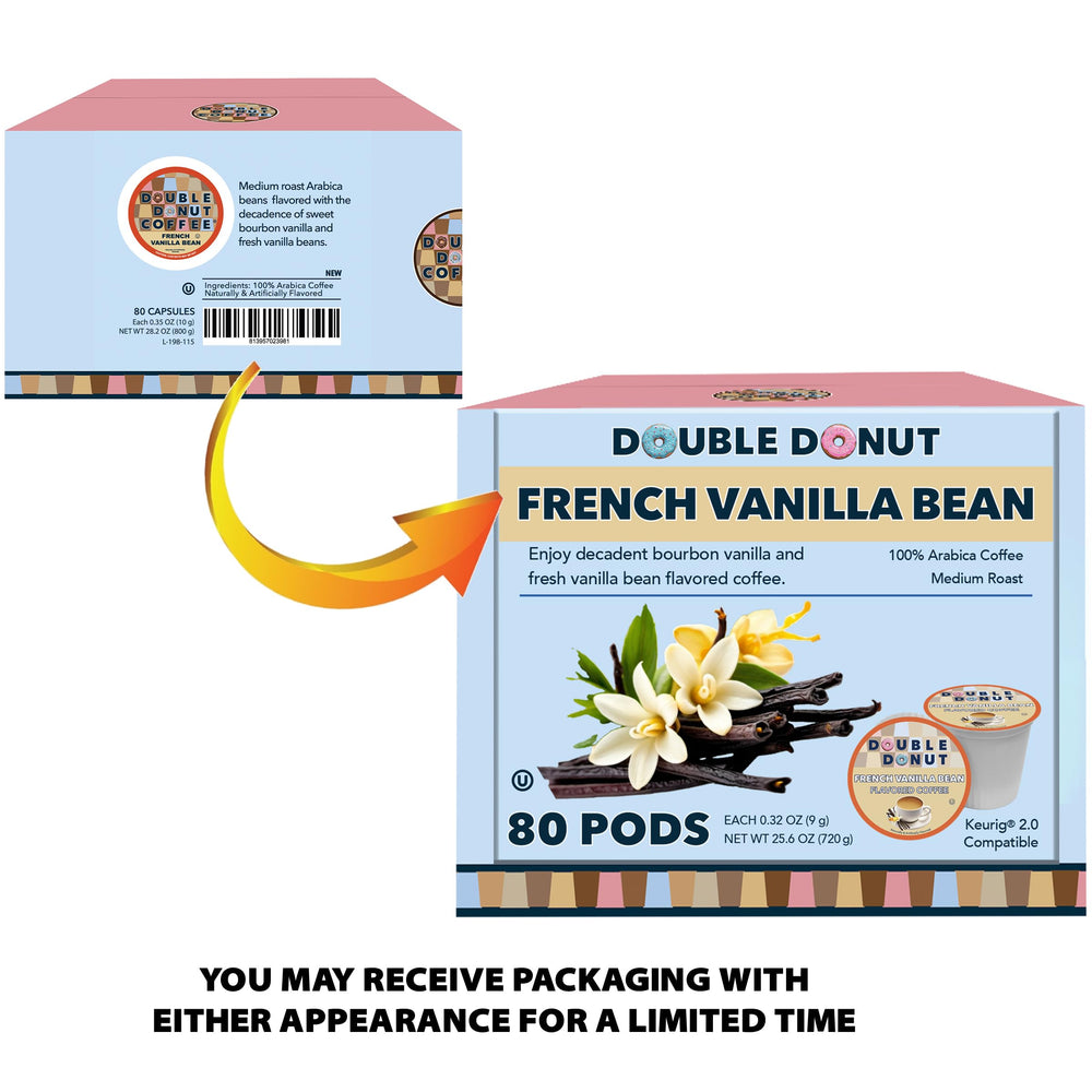 A hot cup of Double Donut Vanilla Bean brew with a rich aroma