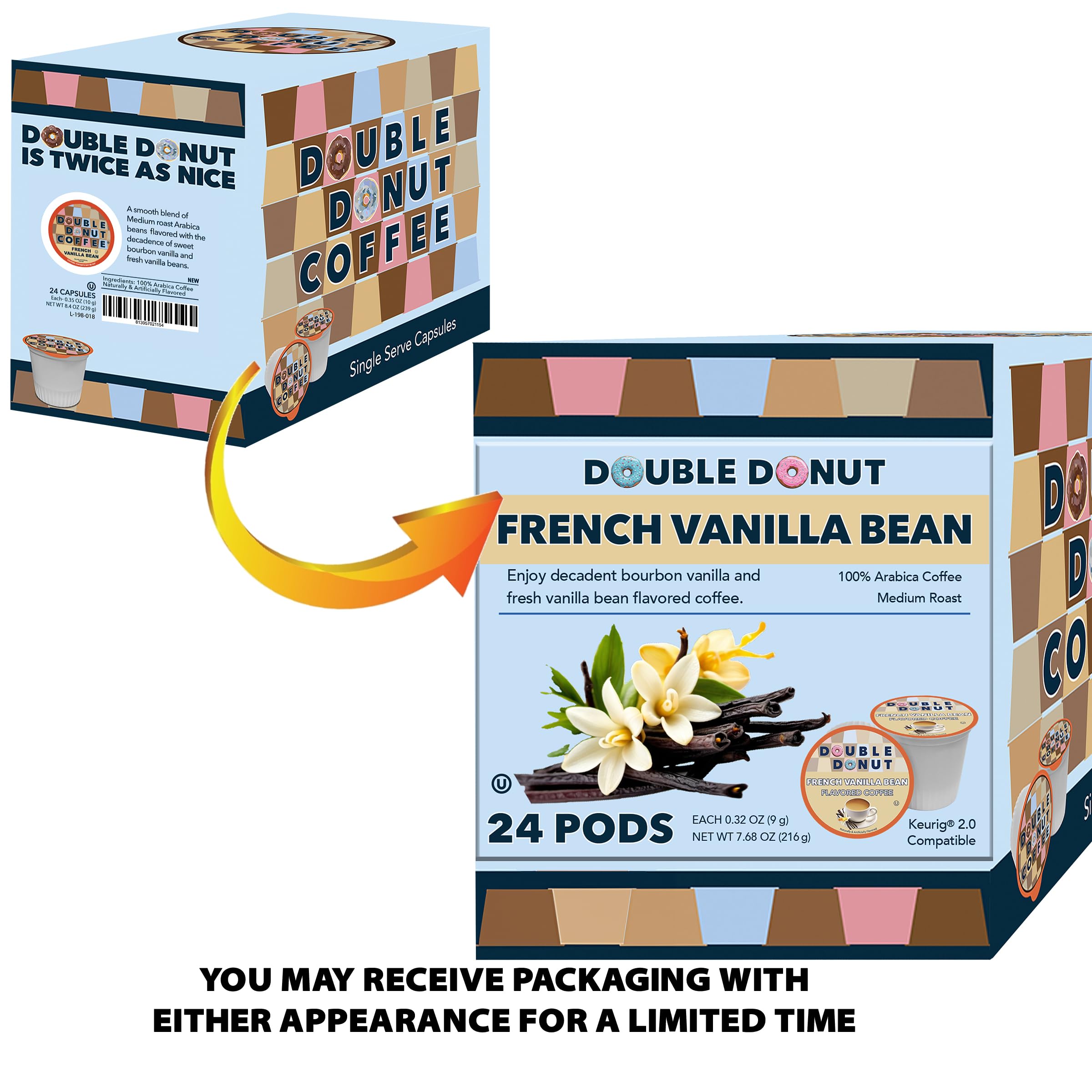 Double Donut Vanilla pods in a breakroom scene, ideal for sharing during meetings.