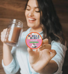 Double Donut Medium Roast Arabica blend with a fruity winey finish