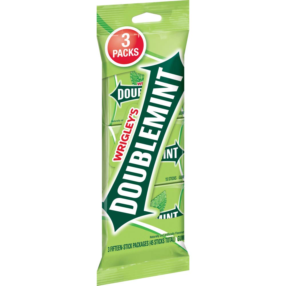 Doublemint bulk pack with 15-stick units for easy sharing on the go.