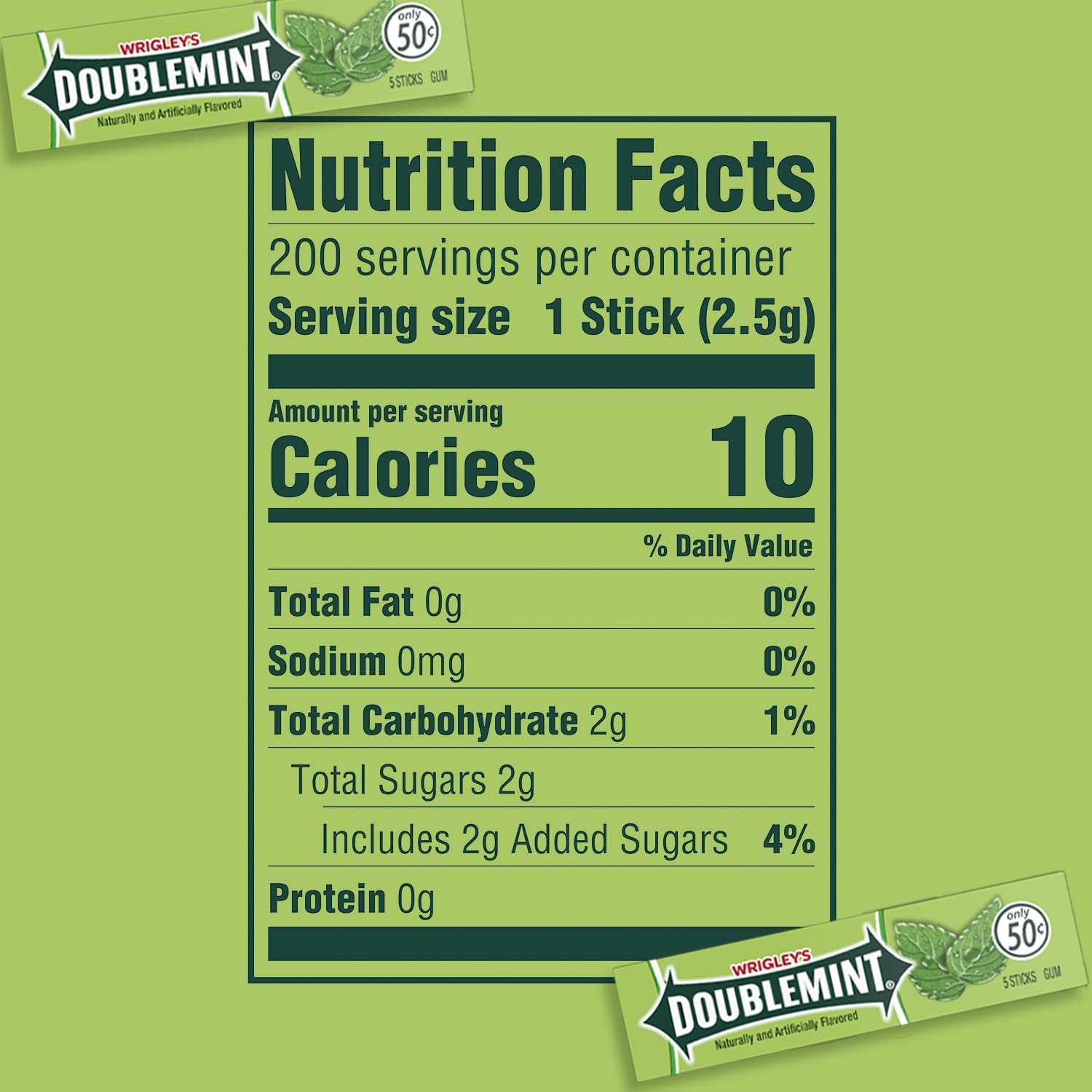 Doublemint heritage from 1914 with classic logo.