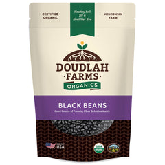 Doudlah Farms organic dried black beans 1lb – front view for versatile meals