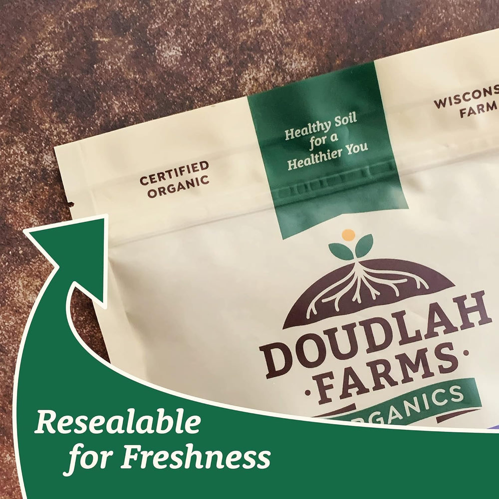 Doudlah Farms heritage corn image underscores heirloom corn grown on a US family farm.