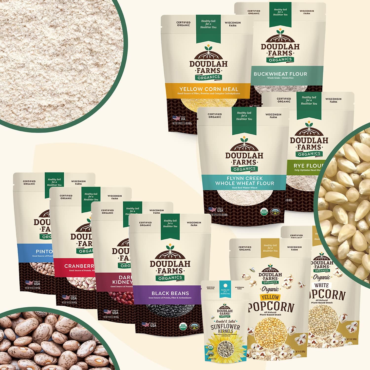 Doudlah Farms regenerative soil image communicates sustainable farming practices.