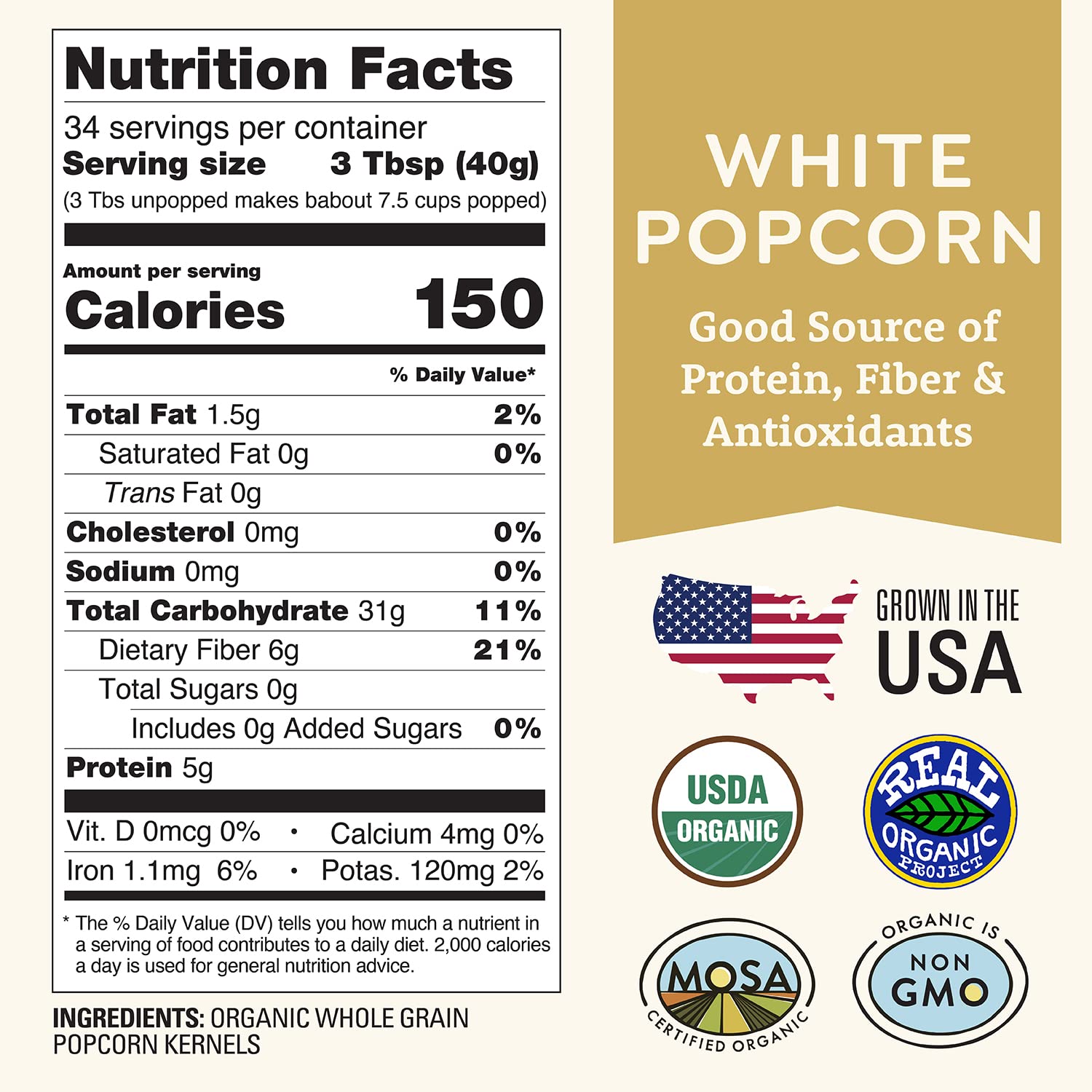 Pouring Doudlah Farms popcorn kernels into a pot during cooking