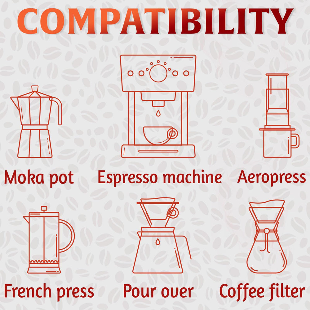 Steaming cup of Douwe Egberts Aroma Rood, inviting aroma and smooth finish.