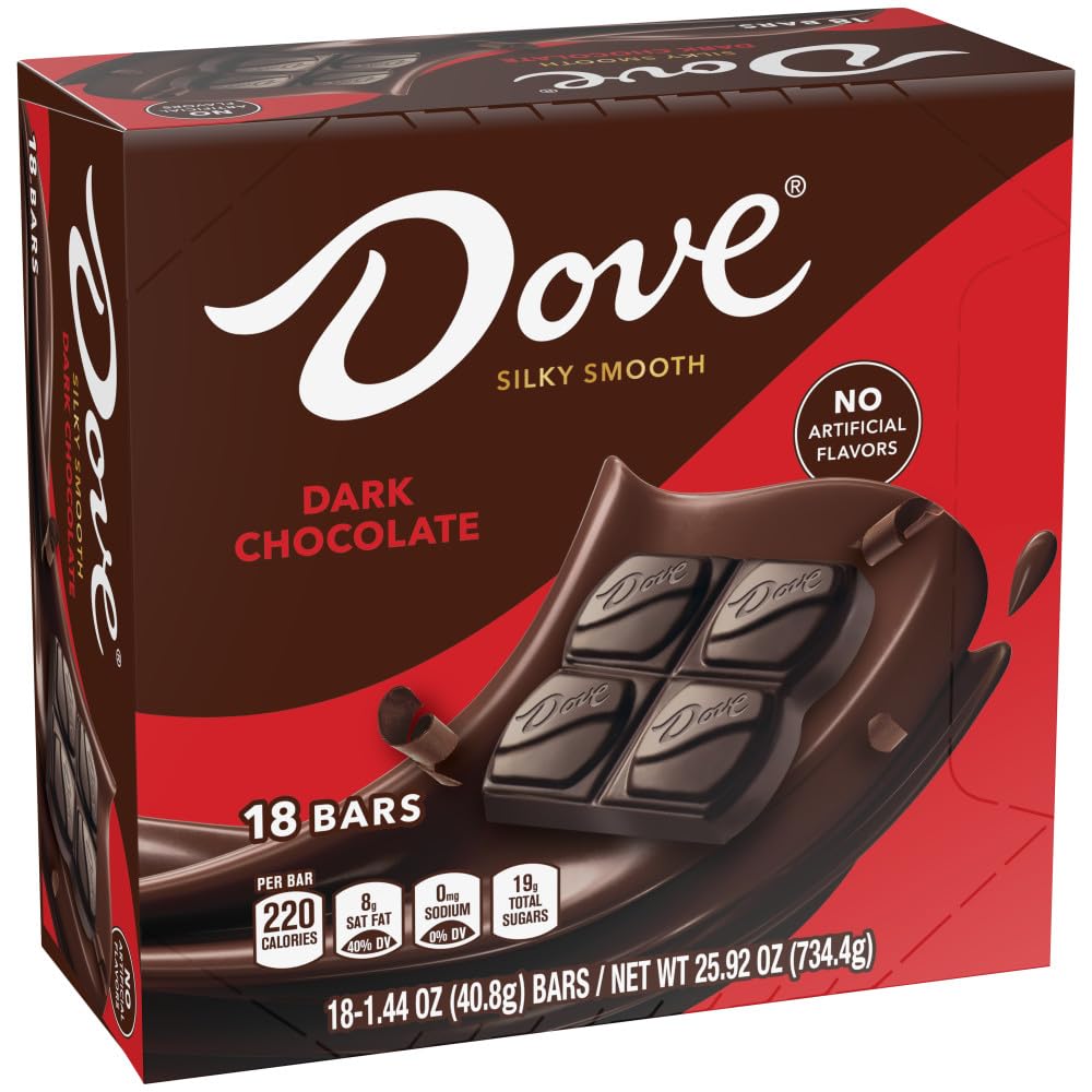 Dove dark chocolate bar wrapped individually for easy sharing at gatherings