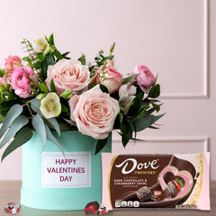 Dove Dark Chocolate Strawberry piece close-up shows velvety finish and real strawberry.