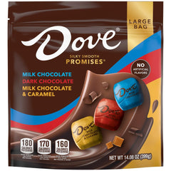 Dove Promises dark chocolate pieces deliver rich, assertive notes.