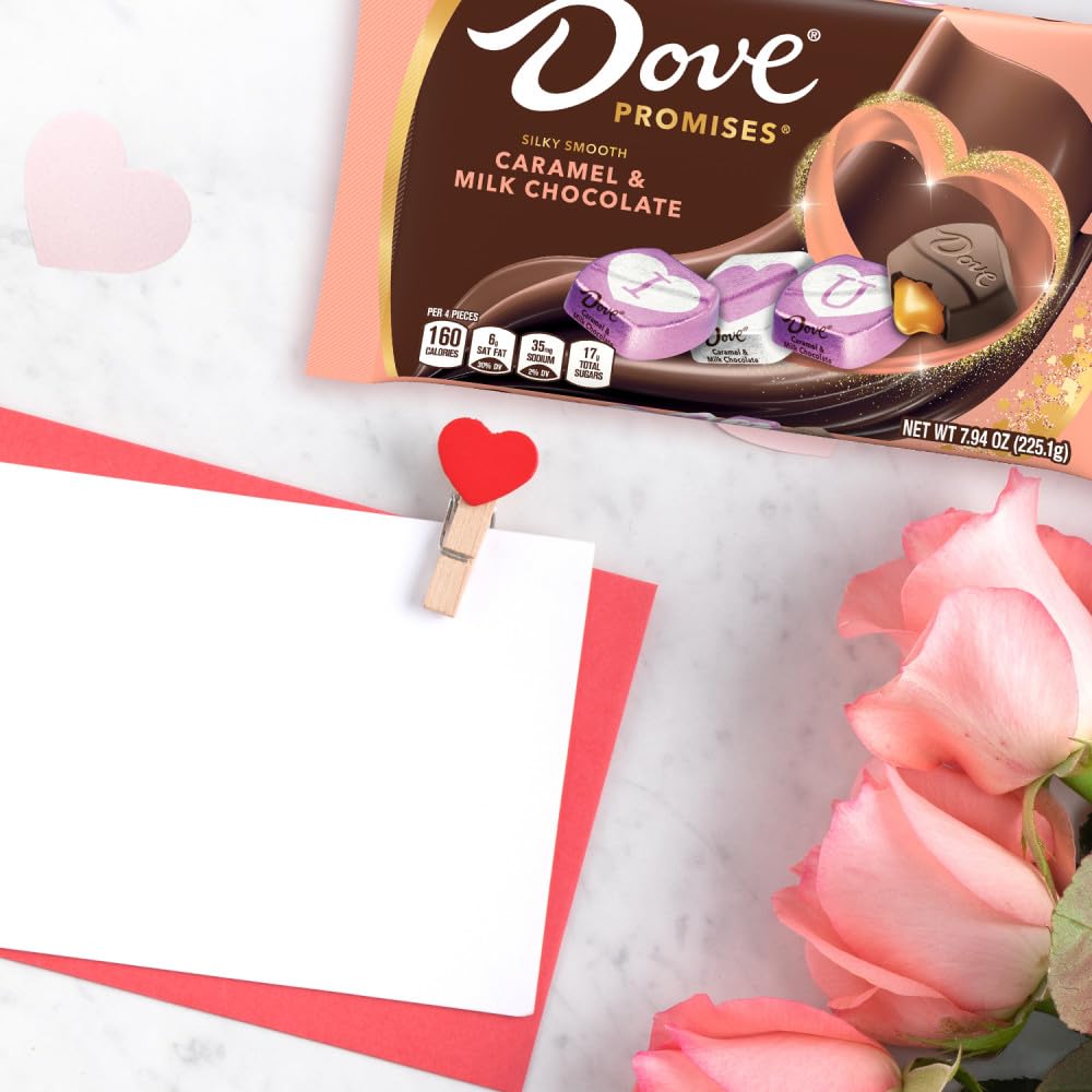 Dove Promises gift basket idea with chocolates and flowers.