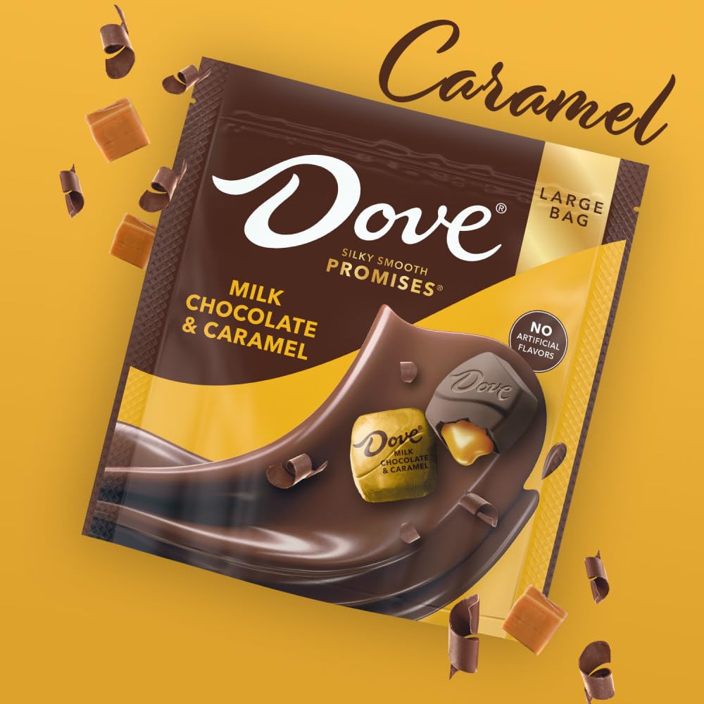 DOVE PROMISES melt into velvety chocolate for a luxurious mouthfeel.