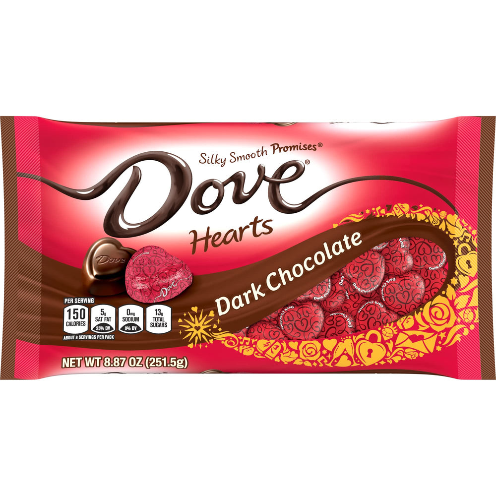 Dove Valentines heart-promises dark chocolate bar with rich flavor and gift-ready design