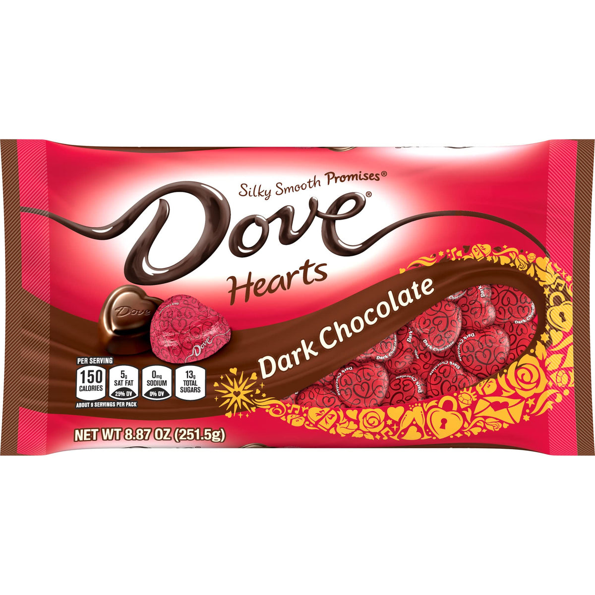 Dove Valentines heart-promises dark chocolate bar with rich flavor and gift-ready design