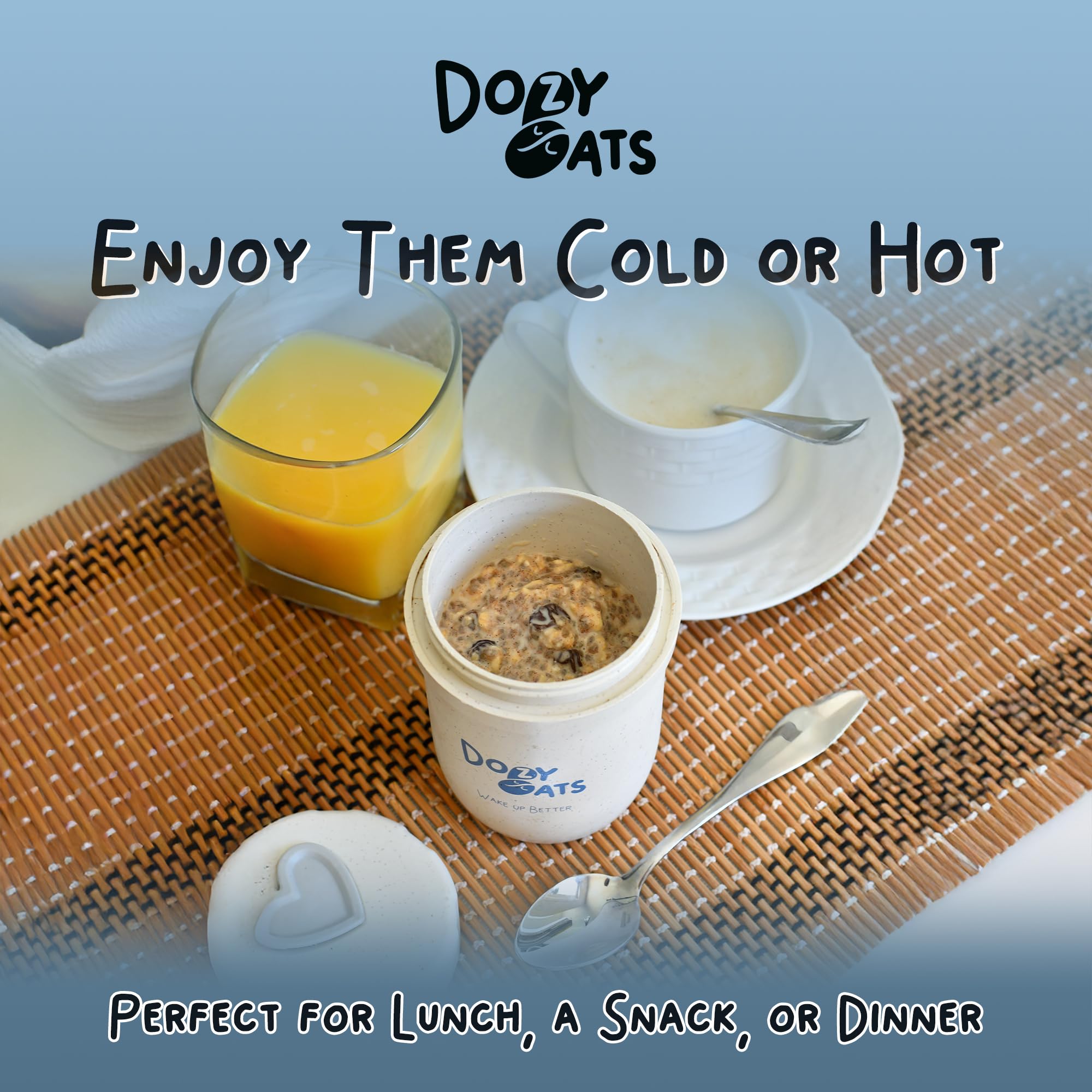 Dozy Oats Maple Blueberry for a cozy, fiber-rich start.
