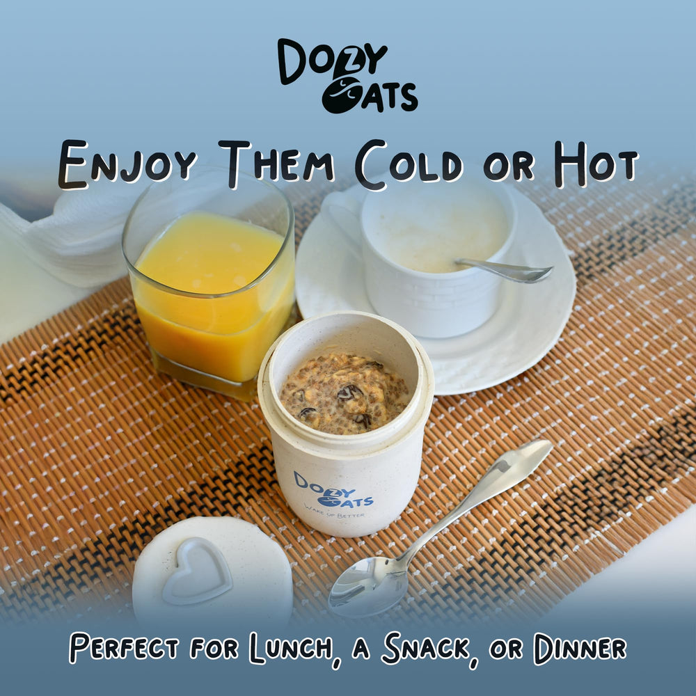 Dozy Oats Maple Blueberry for a cozy, fiber-rich start.