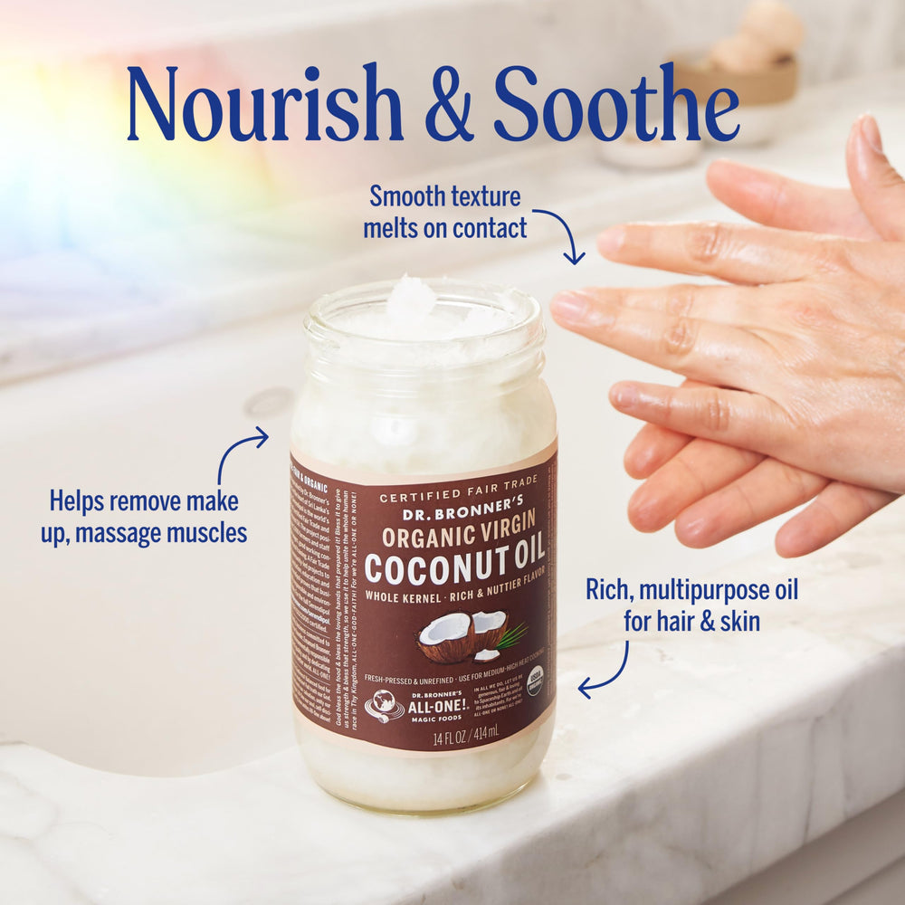 Dr. Bronner's oil enhances stir-fry aroma and texture