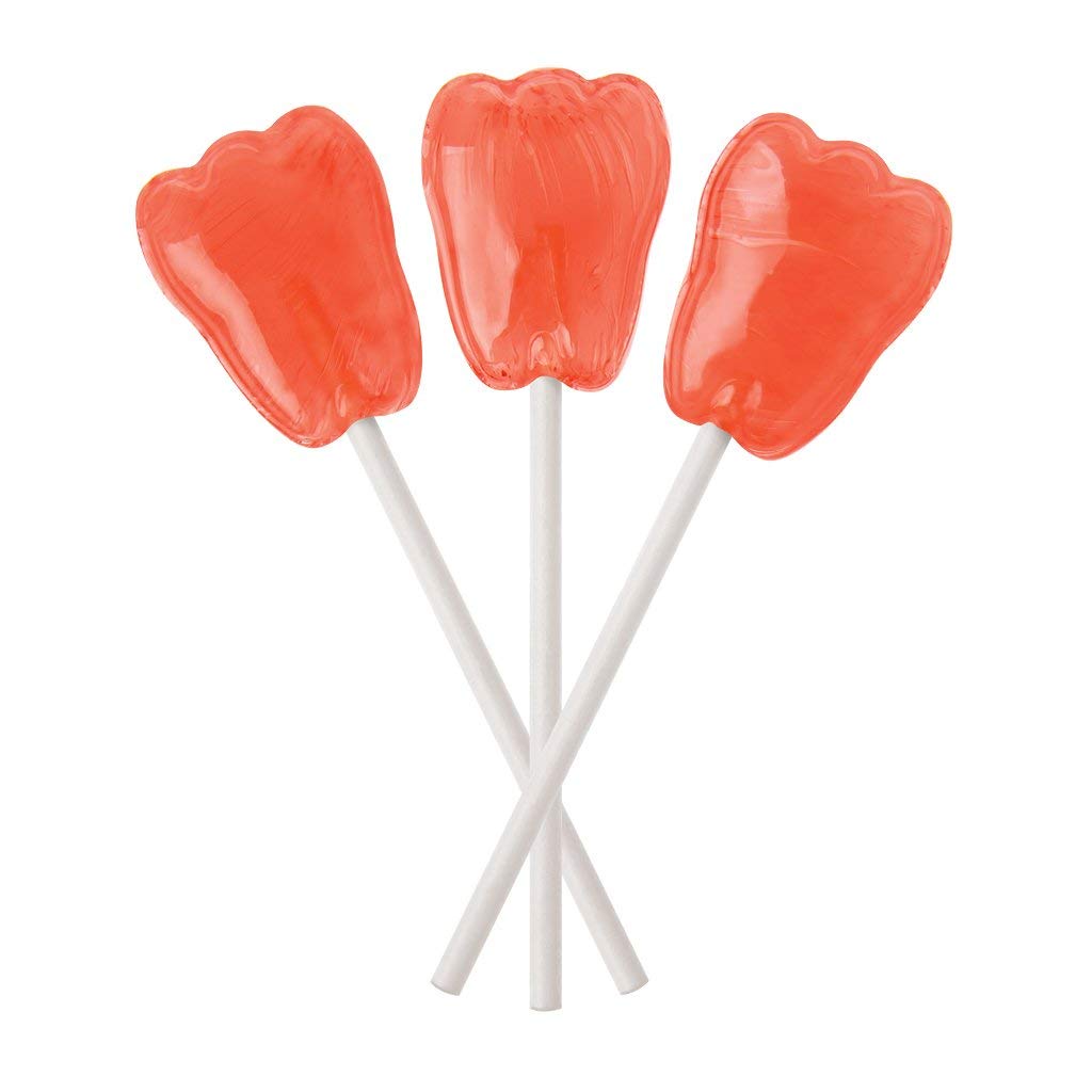 Close-up of Dr. John's Candies lollipop showing no added sugar and smooth flavor.