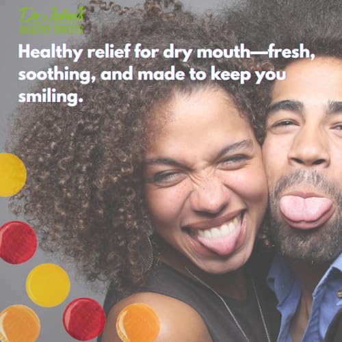 Zero sugar label on Dr. John's drops for guilt-free snacking.
