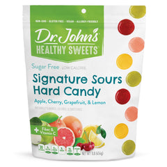 Dr. John's Healthy Sweets keto-friendly label on packaging.