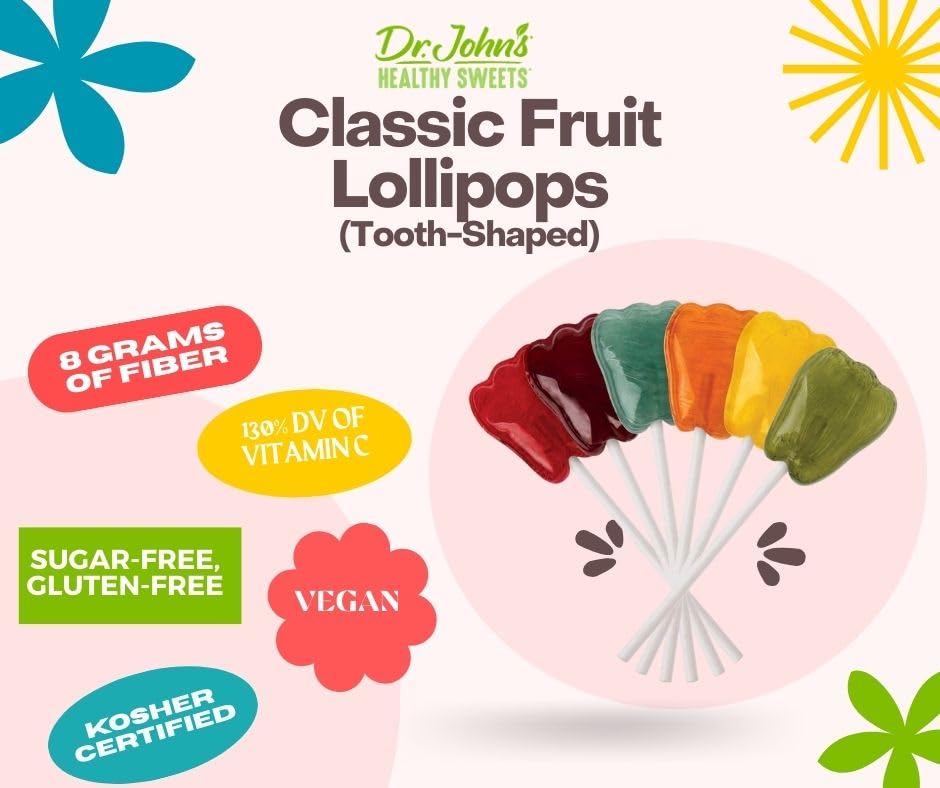 Dr. John's Healthy Sweets keto-friendly lollipops provide a sugar-free option on low-carb days