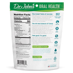 Dr. John's Tart Cherry Dry Mouth Drops packaging indicates keto-friendly, sugar-free relief.