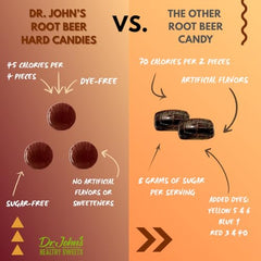 Dr. John's Root Beer Candy tooth-friendly, lower calorie option.