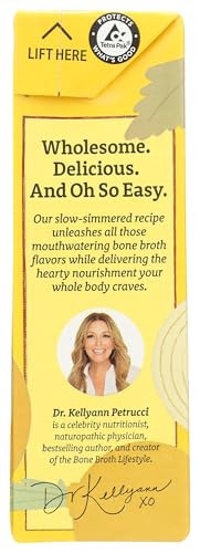 Steaming cup of Dr. Kellyann French Onion Bone Broth makes a nourishing snack.