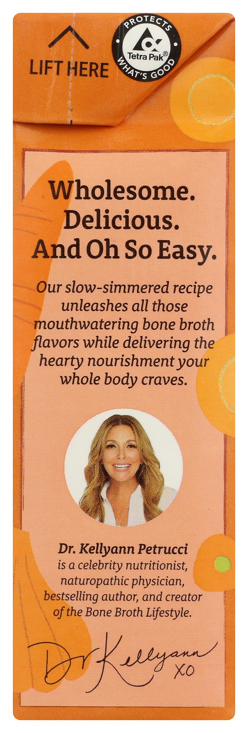 Dr. Kellyann bottle nutrition panel communicates protein and mineral details