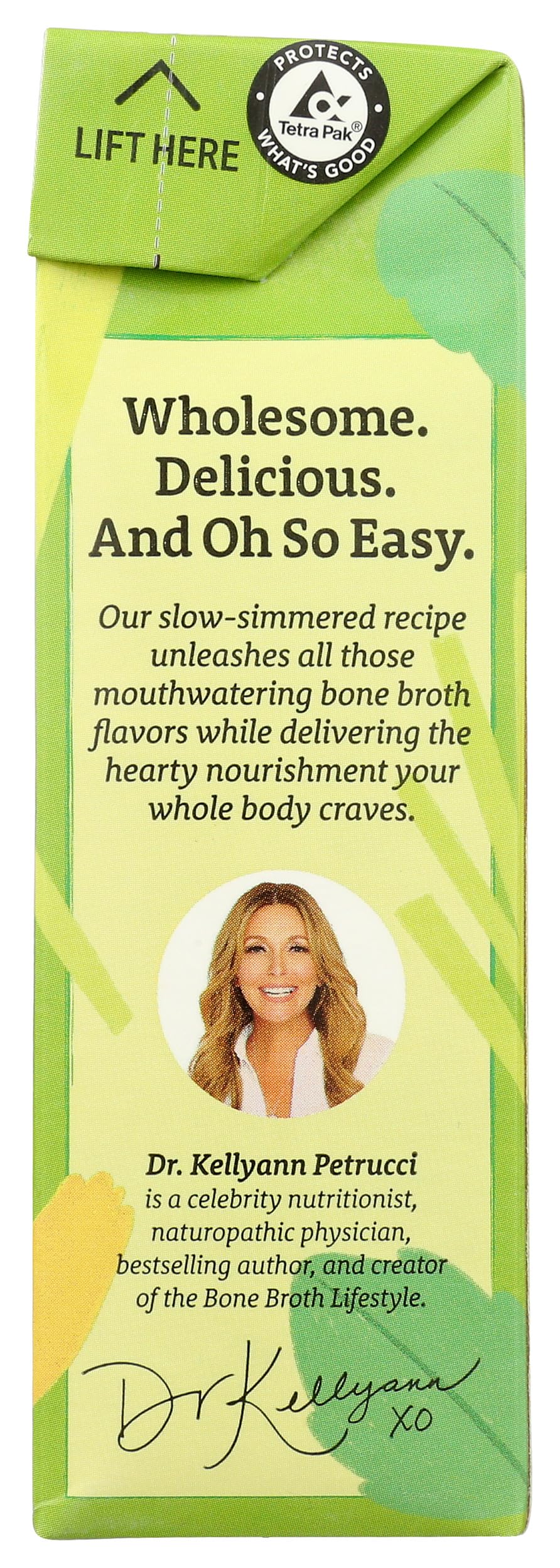 Dr. Kellyann Thai Lemongrass Bone Broth cooking-use depicts versatile base for meals.