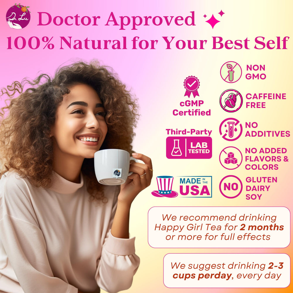 Dr. Lu Happy Girl Tea rose flowers evoke a floral aroma for relaxation.