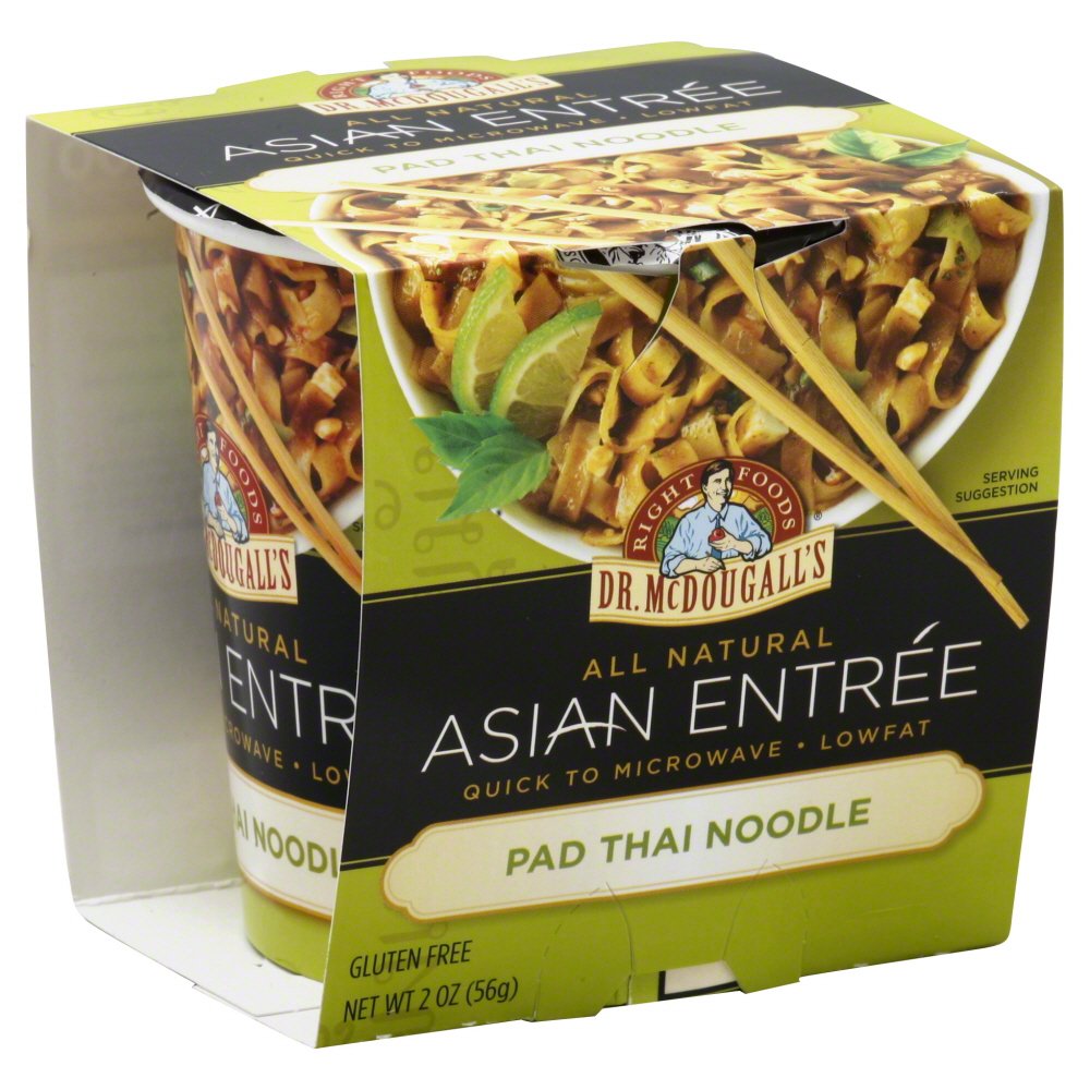 Dr. McDougall's Pad Thai Noodles Cup: gluten-free vegan meal for quick lunch