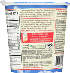 Dr. McDougall's Right Foods hot-sour cantans organic noodles and mushrooms ready in minutes.