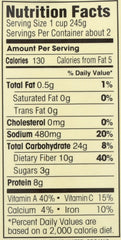 Dr. McDougall's Organic Lentil Vegetable Soup ingredients close-up.