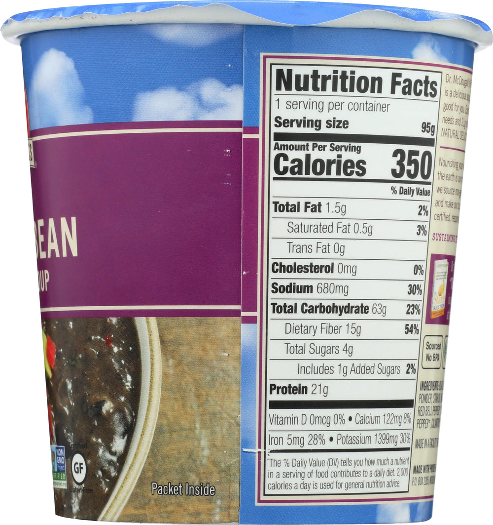 Dr. McDougall's Right Foods packaging on pantry shelf
