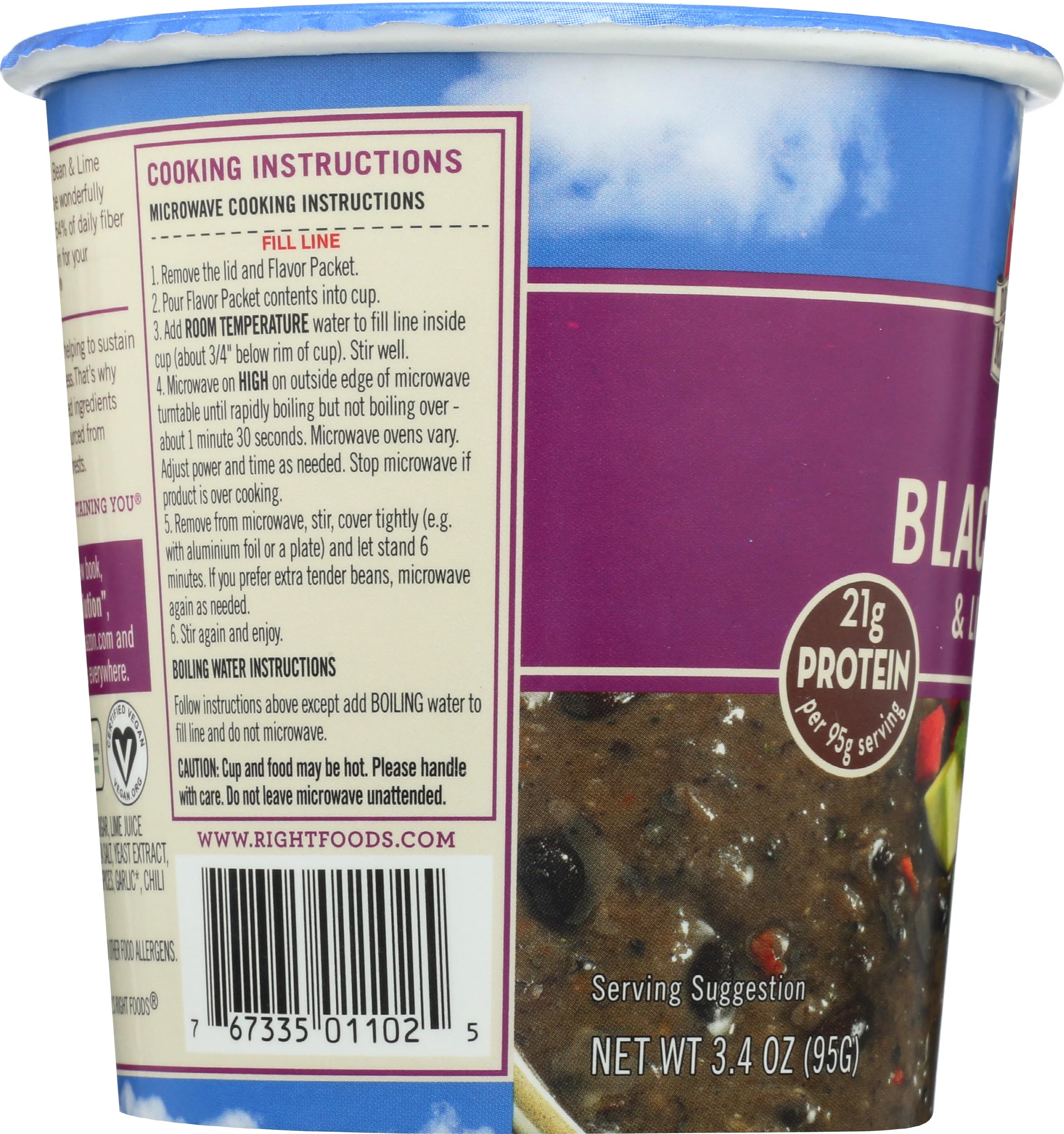 Dr. McDougall's Right Foods vegan soup served with lime for bright flavor and aroma