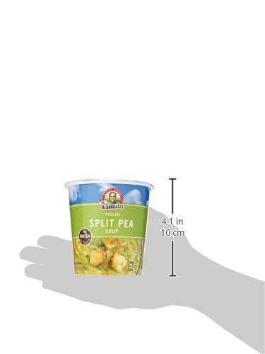 Dr. McDougall's vegan split pea soup nutrition facts label, helps plan lighter meals.
