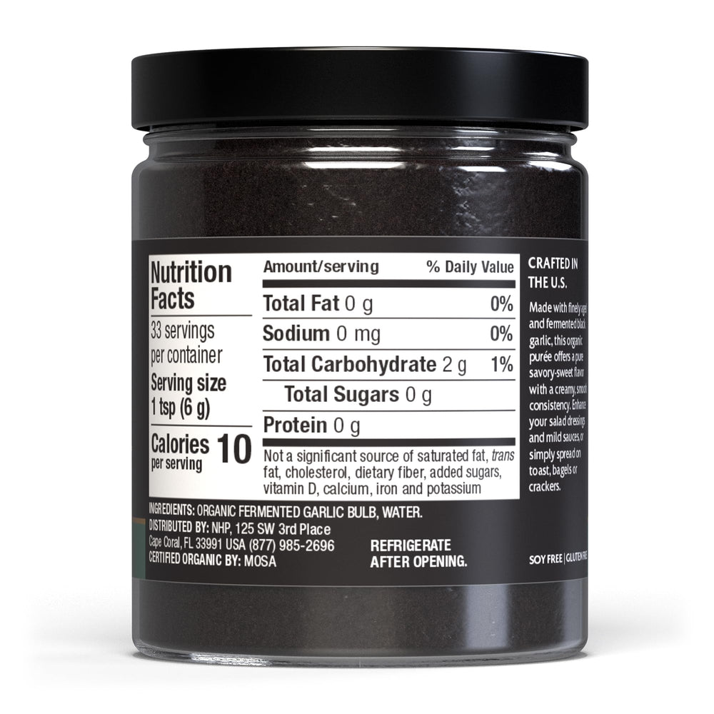 Dr. Mercola Solspring black garlic purée spread on toast adds creamy, savory depth.
