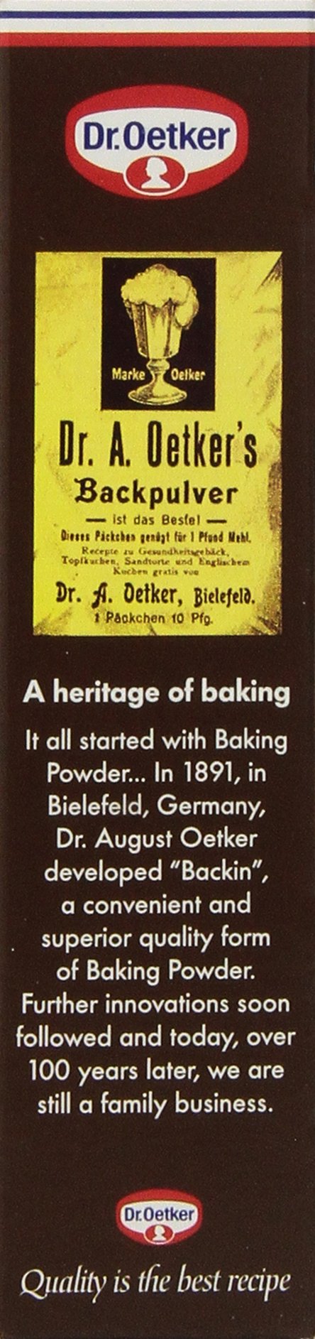 Servings setup featuring Dr. Oetker Creme Brulee Mix dessert presentation.