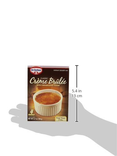 Package highlighting United States origin for Dr. Oetker Creme Brulee Mix.