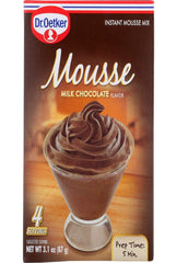 Dr. Oetker Milk Chocolate Mousse package with rich cocoa mix