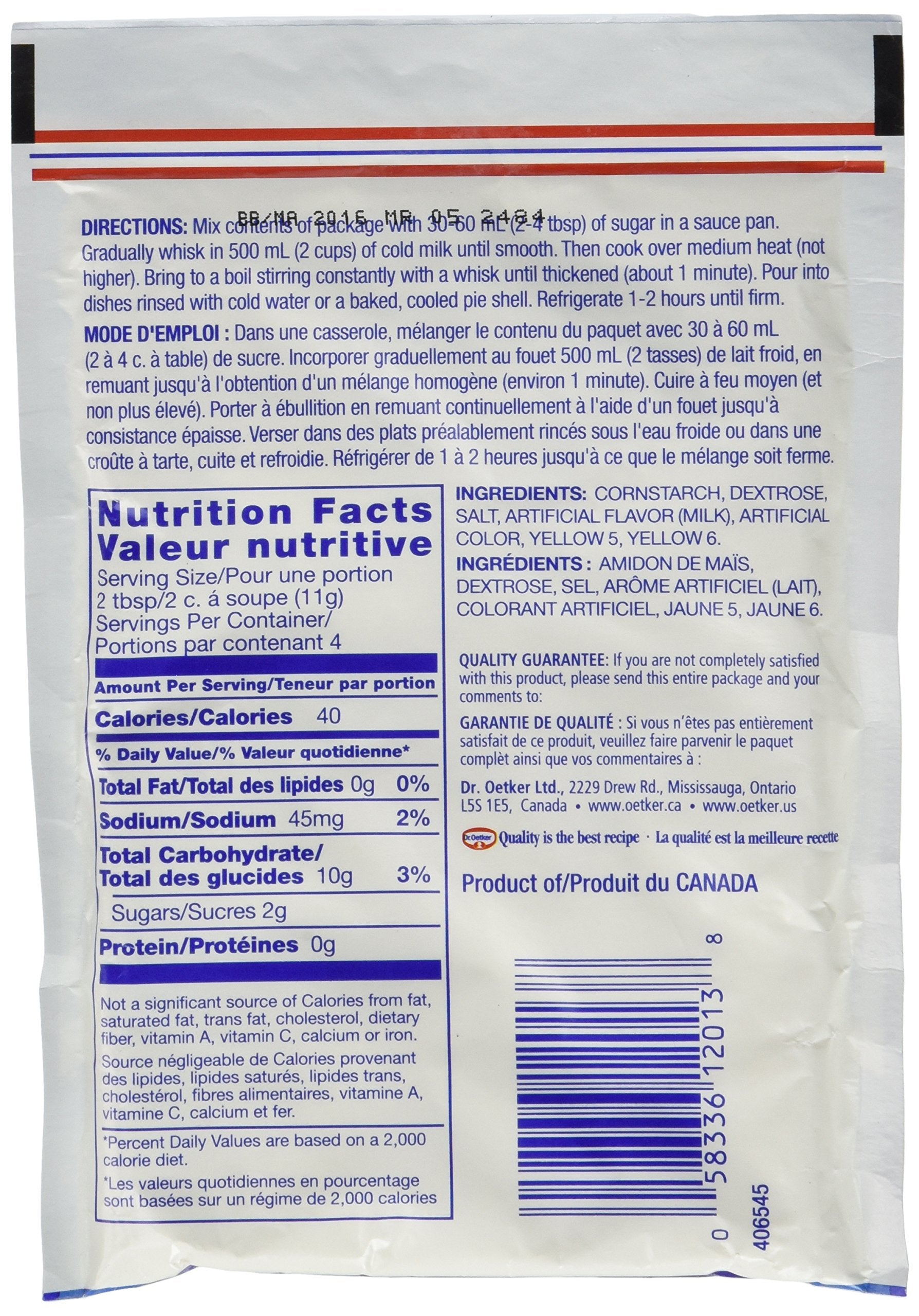 Dr. Oetker Vanilla Pudding 3 Pack pack-shot highlights three individual dessert mixes