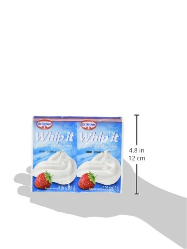 Whipping with Dr. Oetker Stabilizer yields quick, stable whipped cream