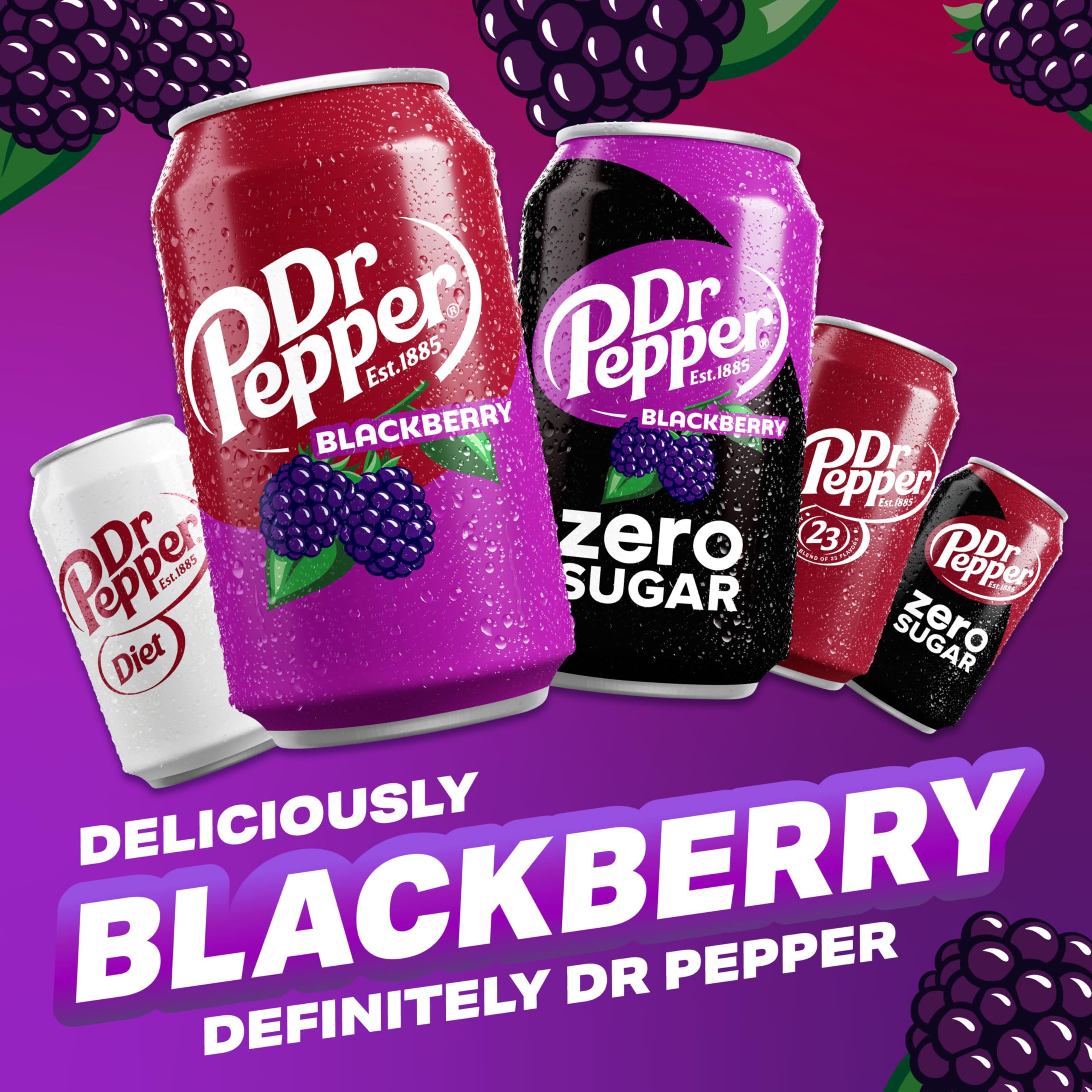 Dr Pepper Blackberry 12oz can trio implies shareable moments and on-the-go refreshment