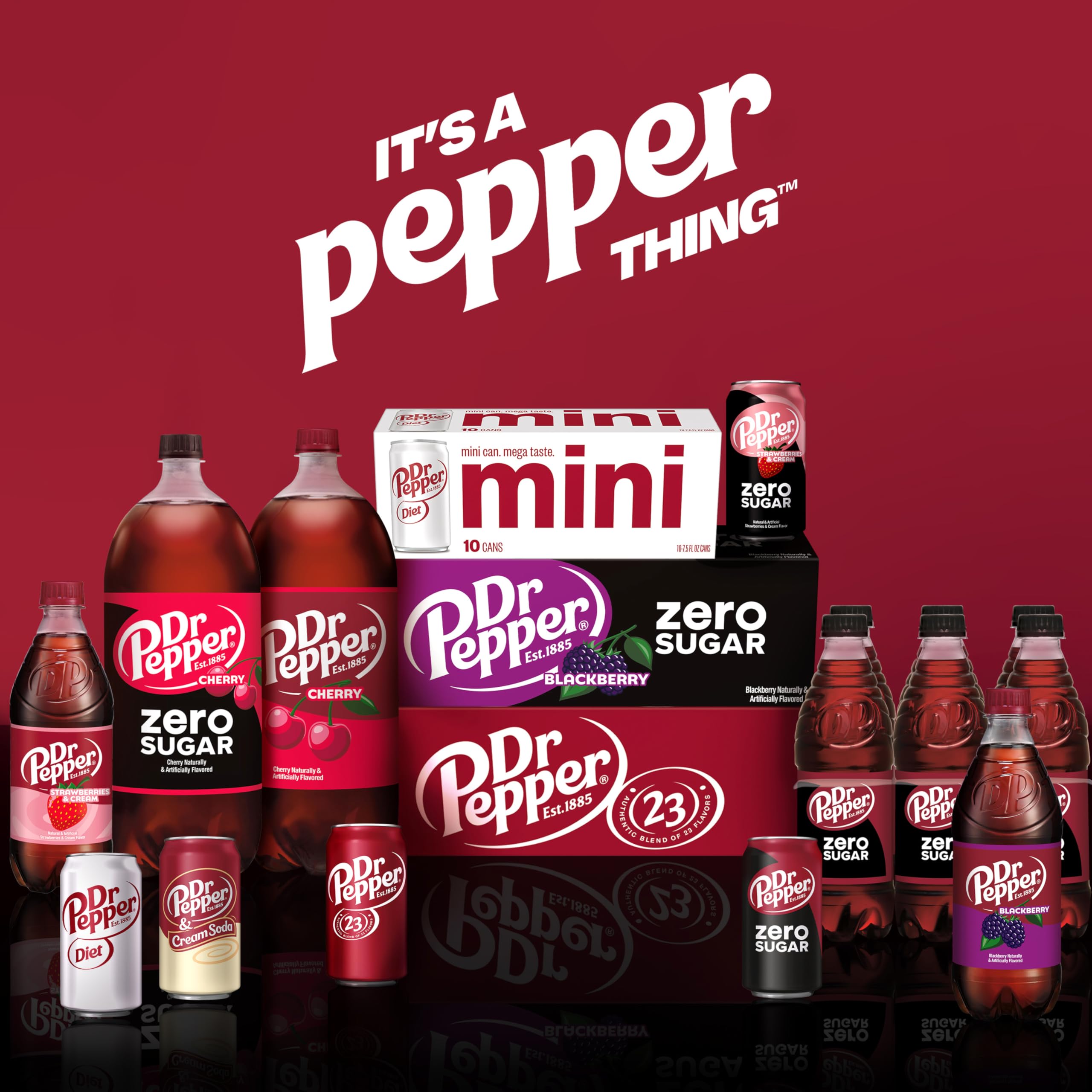 Dr Pepper Cherry Zero Sugar 12-pack display ready for parties and gatherings