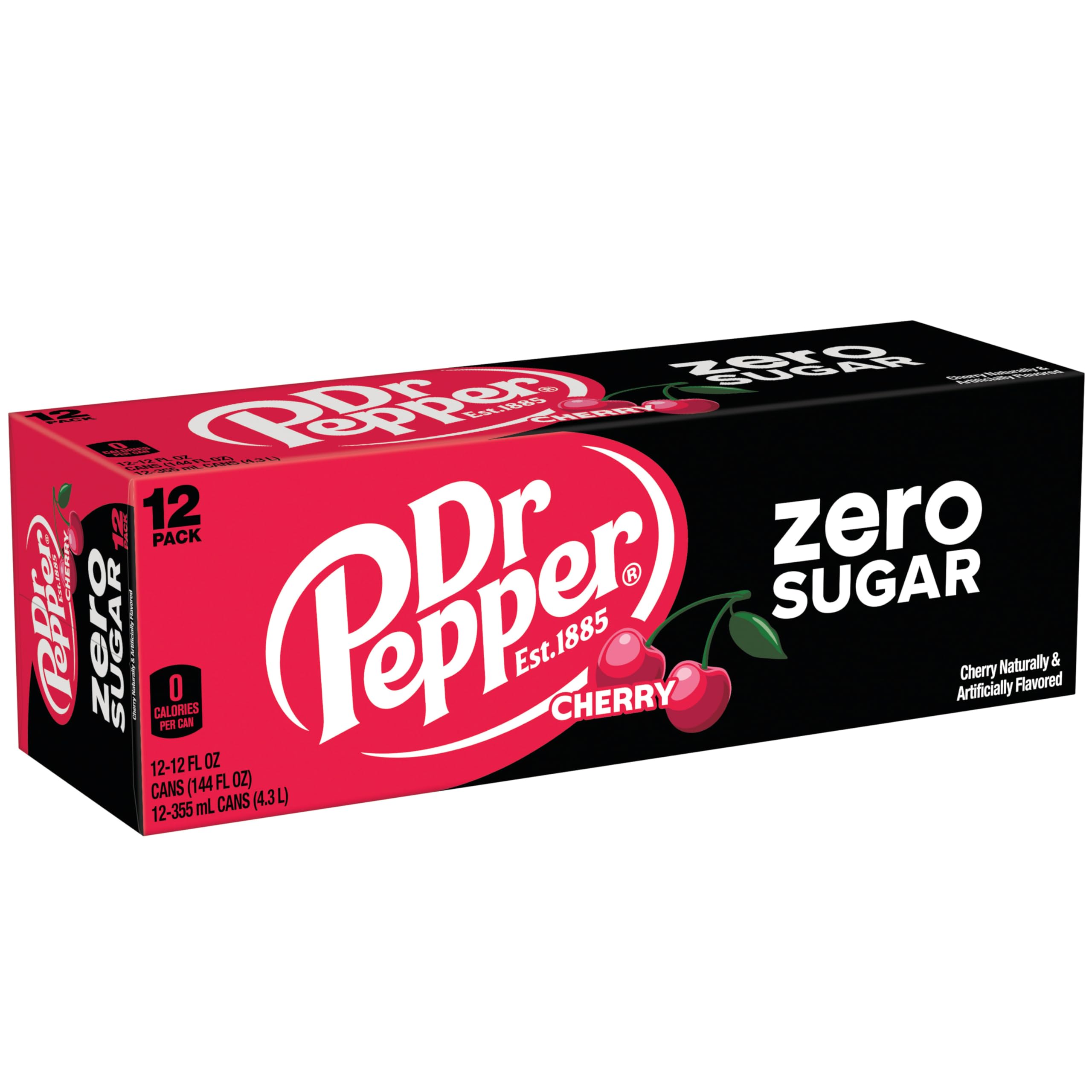 Dr Pepper Cherry Zero Sugar fridge-ready pack stored for easy access